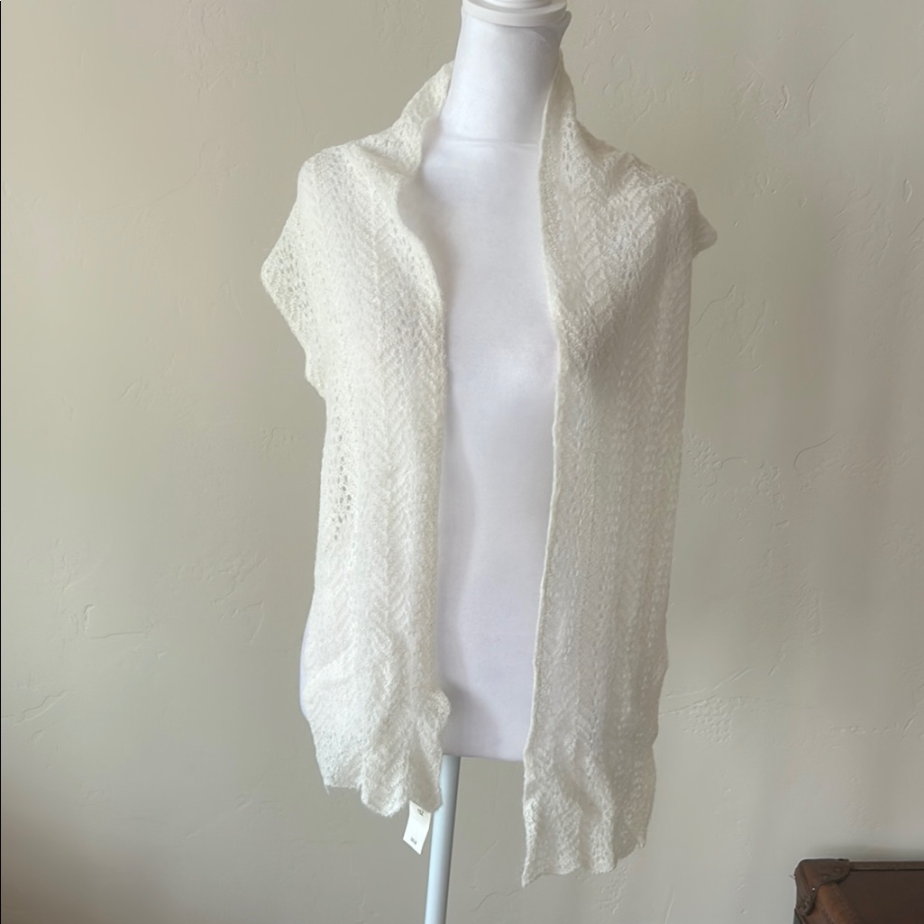 J. Jill Cream Soft Knit Scarf Alpaca Blend. Nwt